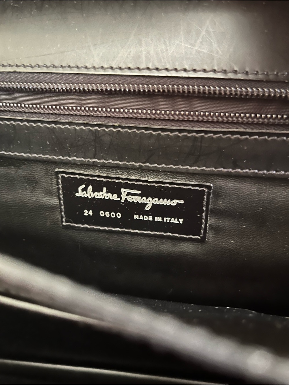 Ferragamo Black Leather Business Bag - Picture 6 of 6